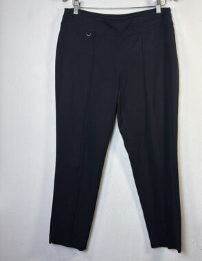 Cache Black mid Rise Skinny Leg Dress Pants Sz 6 Rayon Stretch career classic